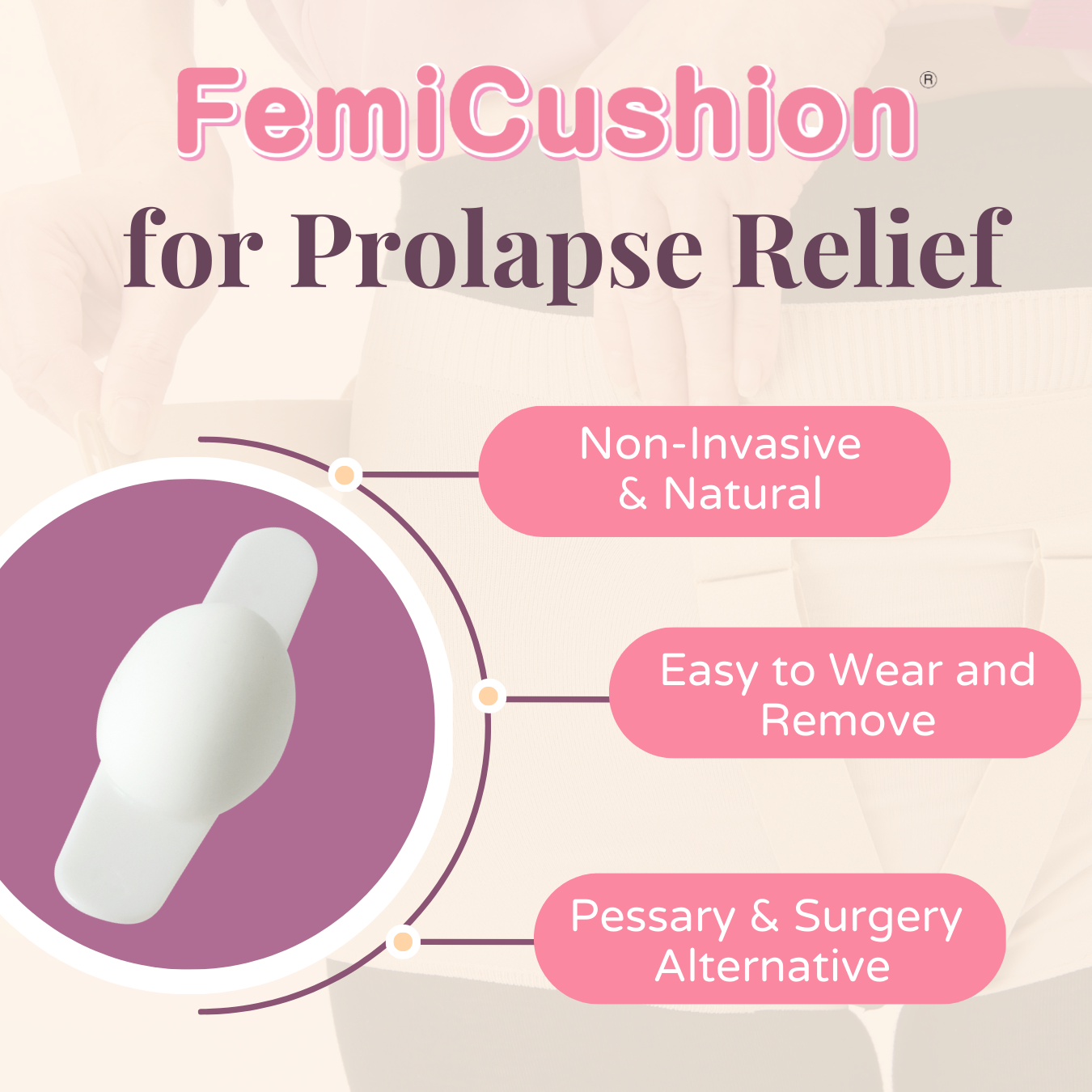 FemiCushion EasyOpen Deluxe Kit - At Home Prolapse Relief